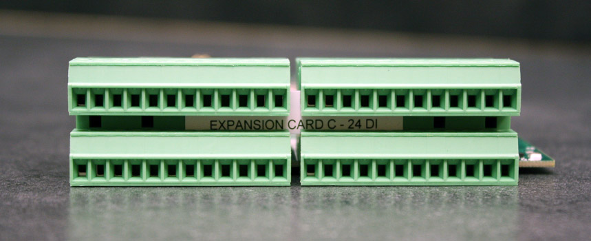 Expansion Card C Terminal Blocks Banner Image Expansion Card C terminal block connection - 24 digital inputs.