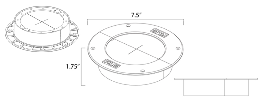 GRM-6RND Line Drawings with Dimensions