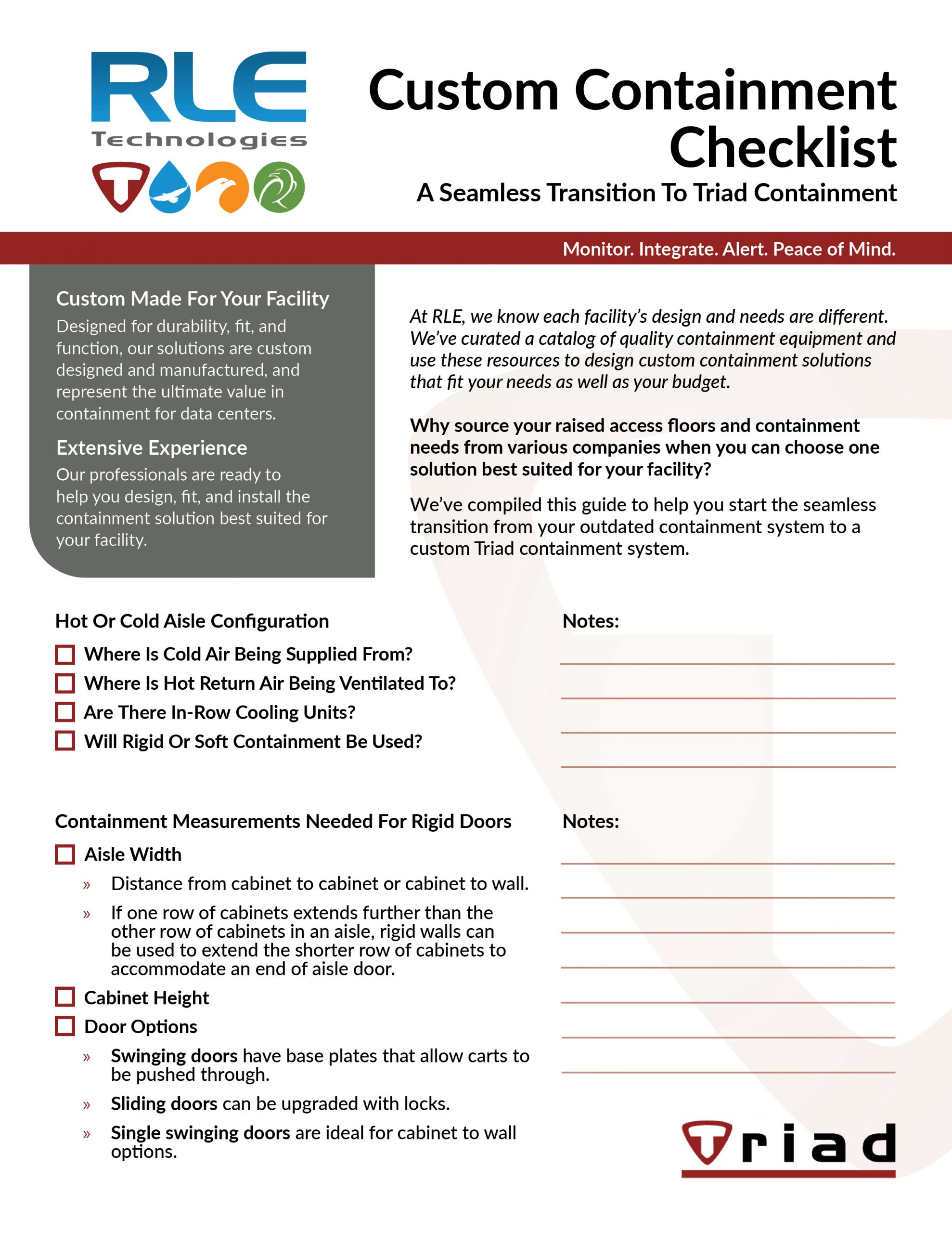 Triad Custom Containment Checklist Triad Custom Containment Checklist