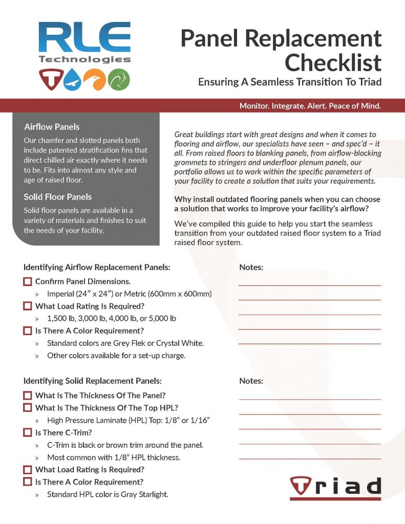 Triad Panel Replacement Checklist Triad Panel Replacement Checklist